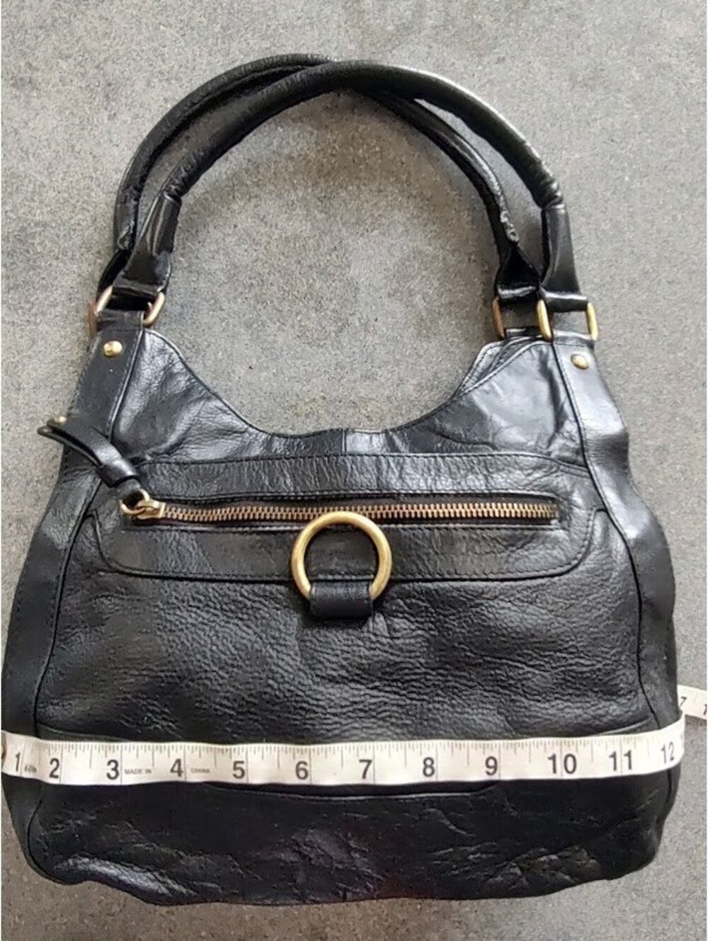 Black Leather Purse Great American Leather Works, Gold Hardware
